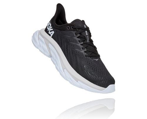 Hoka One One Dame Clifton Edge Road Løpesko Svart/Hvit Norge-46YFM